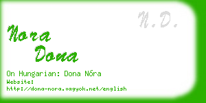 nora dona business card